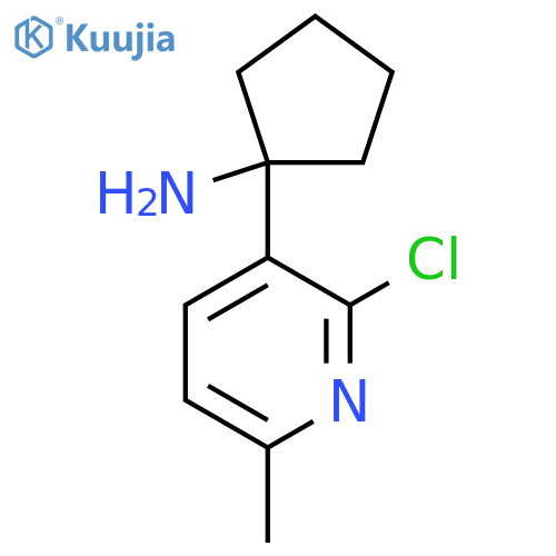 1-(2-chloro-6-methylpyridin-3-yl)cyclopentan-1-amine structure