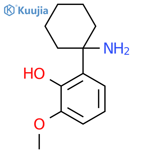 2-(1-aminocyclohexyl)-6-methoxyphenol structure
