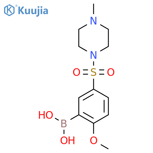 (2-Methoxy-5-((4-methylpiperazin-1-yl)sulfonyl)phenyl)boronic acid structure