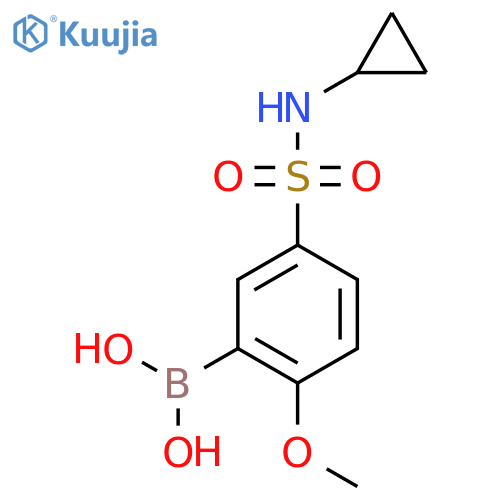 (5-(N-cyclopropylsulfamoyl)-2-methoxyphenyl)boronic acid structure