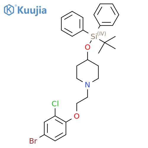 1-(2-(4-Bromo-2-chlorophenoxy)ethyl)-4-((tert-butyldiphenylsilyl)oxy)piperidine structure