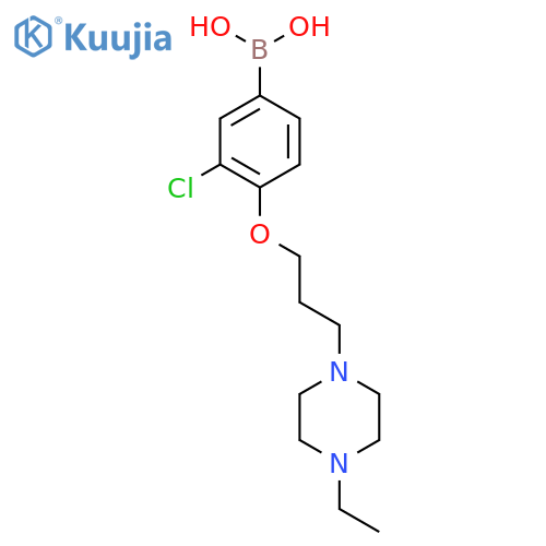 (3-Chloro-4-(3-(4-ethylpiperazin-1-yl)propoxy)phenyl)boronic acid structure