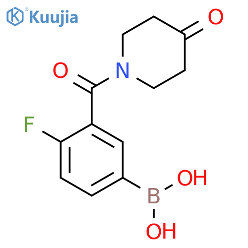 (4-Fluoro-3-(4-oxopiperidine-1-carbonyl)phenyl)boronic acid structure