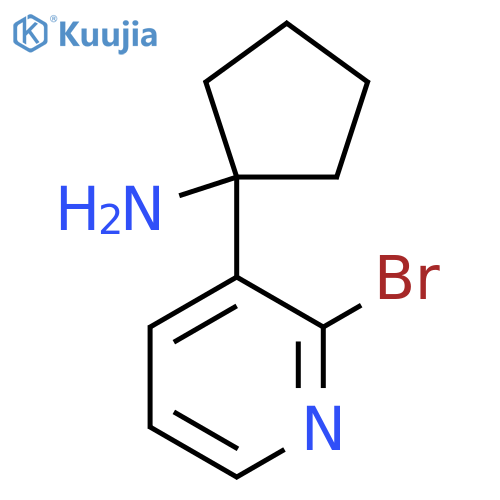 1-(2-bromopyridin-3-yl)cyclopentan-1-amine structure