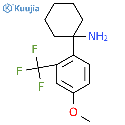 1-4-methoxy-2-(trifluoromethyl)phenylcyclohexan-1-amine structure