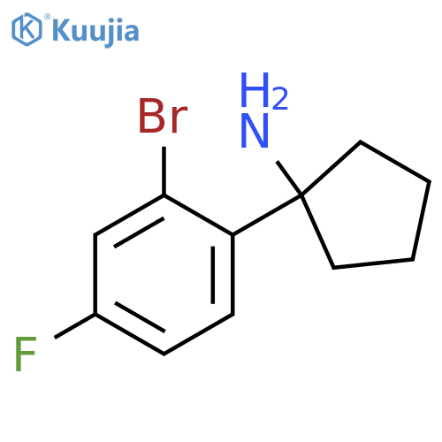1-(2-bromo-4-fluorophenyl)cyclopentan-1-amine structure