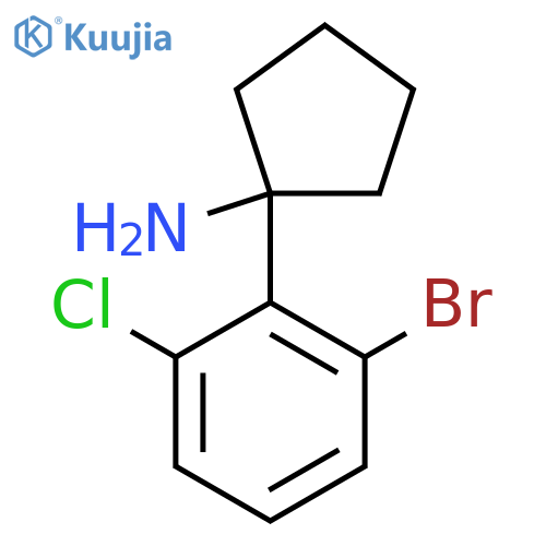 1-(2-bromo-6-chlorophenyl)cyclopentan-1-amine structure