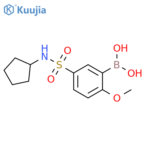 (5-(N-cyclopentylsulfaMoyl)-2-Methoxyphenyl)boronic acid structure