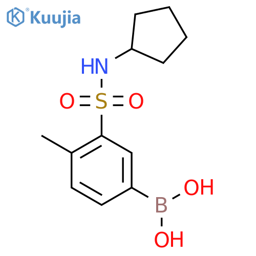 (3-(N-Cyclopentylsulfamoyl)-4-methylphenyl)boronic acid structure