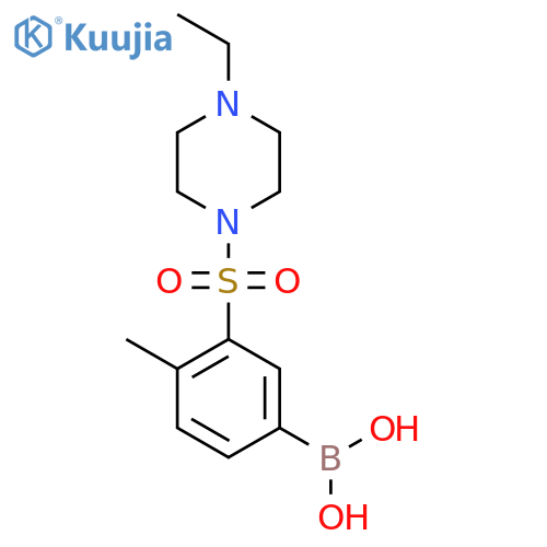 (3-((4-Ethylpiperazin-1-yl)sulfonyl)-4-methylphenyl)boronic acid structure