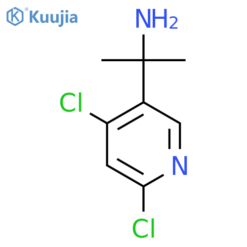 2-(4,6-dichloropyridin-3-yl)propan-2-amine structure