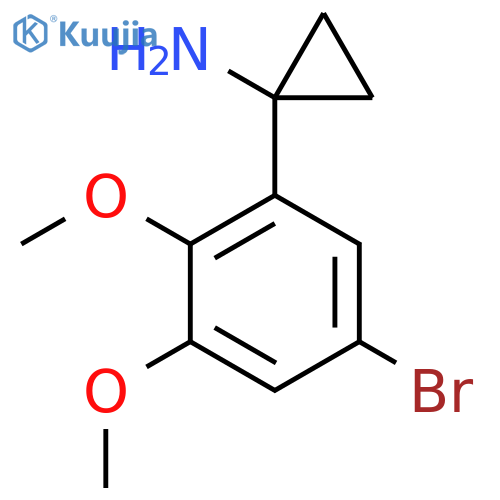 1-(5-bromo-2,3-dimethoxyphenyl)cyclopropan-1-amine structure