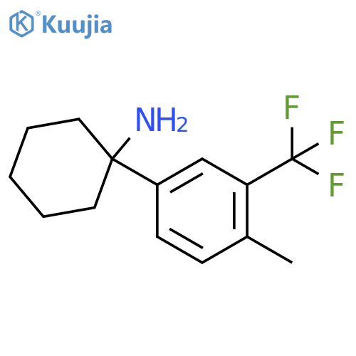 1-4-methyl-3-(trifluoromethyl)phenylcyclohexan-1-amine structure