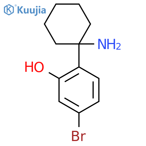 2-(1-Aminocyclohexyl)-5-bromophenol structure