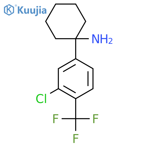 1-3-chloro-4-(trifluoromethyl)phenylcyclohexan-1-amine structure