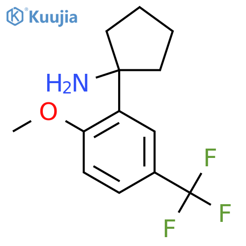 1-2-methoxy-5-(trifluoromethyl)phenylcyclopentan-1-amine structure