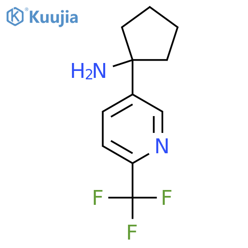 1-6-(trifluoromethyl)pyridin-3-ylcyclopentan-1-amine structure