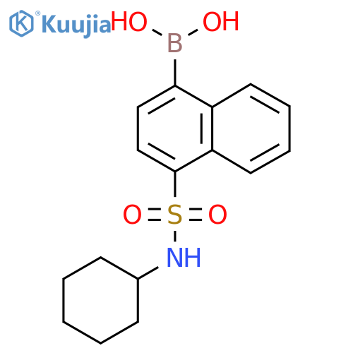 (4-(N-Cyclohexylsulfamoyl)naphthalen-1-yl)boronic acid structure