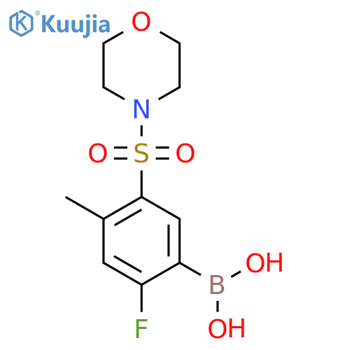 (2-Fluoro-4-methyl-5-(morpholinosulfonyl)phenyl)boronic acid structure
