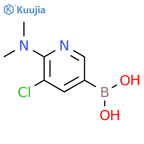5-chloro-6-(diMethylaMino)pyridin-3-ylboronic acid structure
