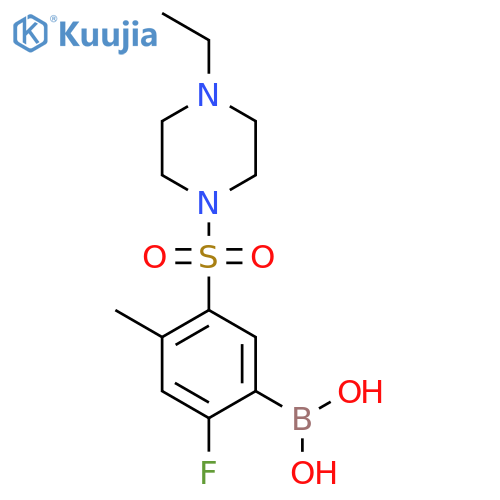 (5-((4-Ethylpiperazin-1-yl)sulfonyl)-2-fluoro-4-methylphenyl)boronic acid structure