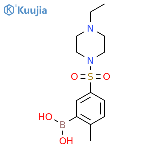 (5-((4-Ethylpiperazin-1-yl)sulfonyl)-2-methylphenyl)boronic acid structure