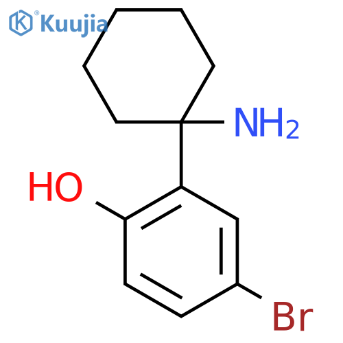2-(1-aminocyclohexyl)-4-bromophenol structure