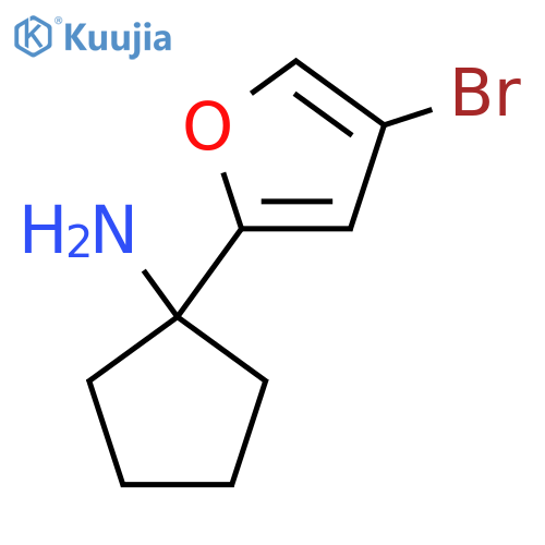 1-(4-bromofuran-2-yl)cyclopentan-1-amine structure