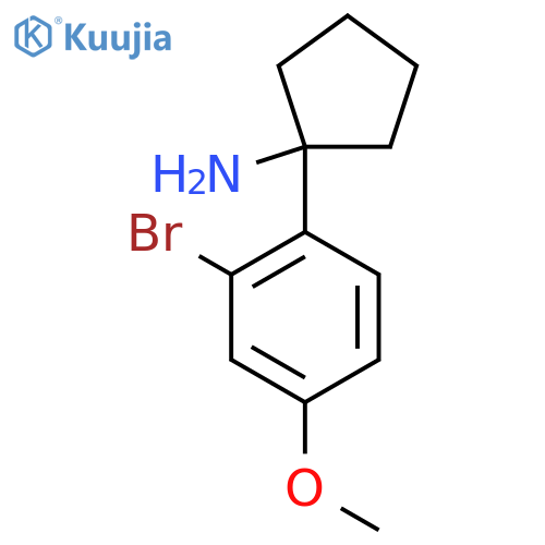 1-(2-bromo-4-methoxyphenyl)cyclopentan-1-amine structure