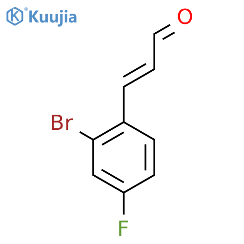 3-(2-bromo-4-fluorophenyl)prop-2-enal structure