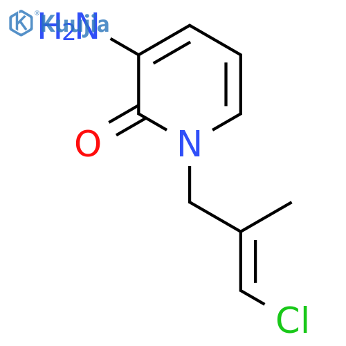 3-amino-1-(3-chloro-2-methylprop-2-en-1-yl)-1,2-dihydropyridin-2-one structure