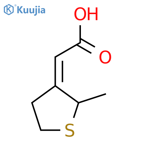 2-(3Z)-2-methylthiolan-3-ylideneacetic acid structure