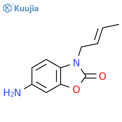 6-amino-3-(but-2-en-1-yl)-2,3-dihydro-1,3-benzoxazol-2-one structure