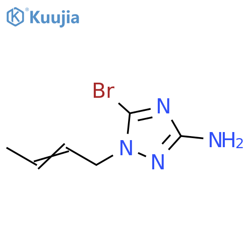 1H-1,2,4-Triazol-3-amine, 5-bromo-1-(2-buten-1-yl)- structure