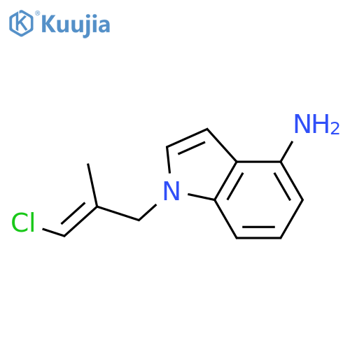 1-(3-chloro-2-methylprop-2-en-1-yl)-1H-indol-4-amine structure