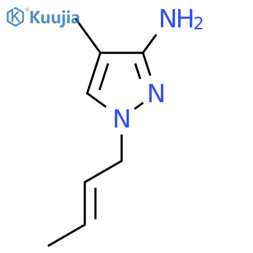 1-(but-2-en-1-yl)-4-methyl-1H-pyrazol-3-amine structure
