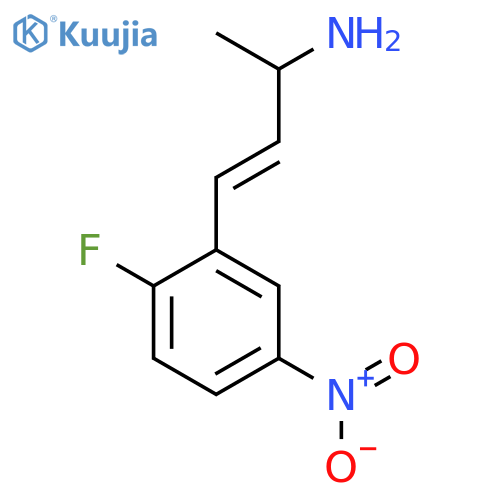 4-(2-fluoro-5-nitrophenyl)but-3-en-2-amine structure