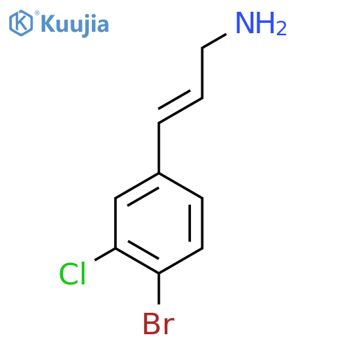 3-(4-bromo-3-chlorophenyl)prop-2-en-1-amine structure