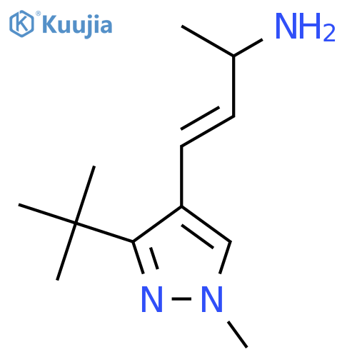 4-(3-tert-butyl-1-methyl-1H-pyrazol-4-yl)but-3-en-2-amine structure
