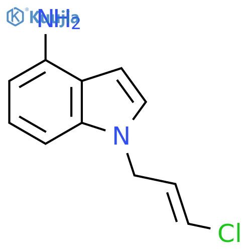 1-(3-Chloroprop-2-en-1-yl)-1H-indol-4-amine structure