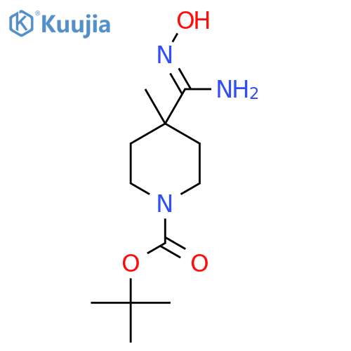 tert-butyl 4-(N'-hydroxycarbamimidoyl)-4-methylpiperidine-1-carboxylate structure