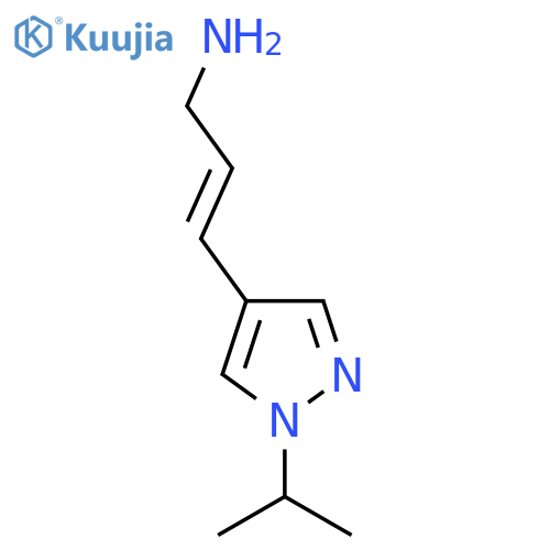 3-1-(propan-2-yl)-1H-pyrazol-4-ylprop-2-en-1-amine structure