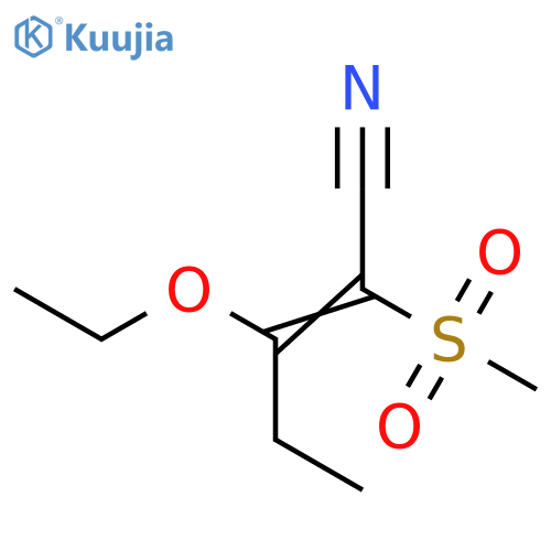 3-ethoxy-2-methanesulfonylpent-2-enenitrile structure