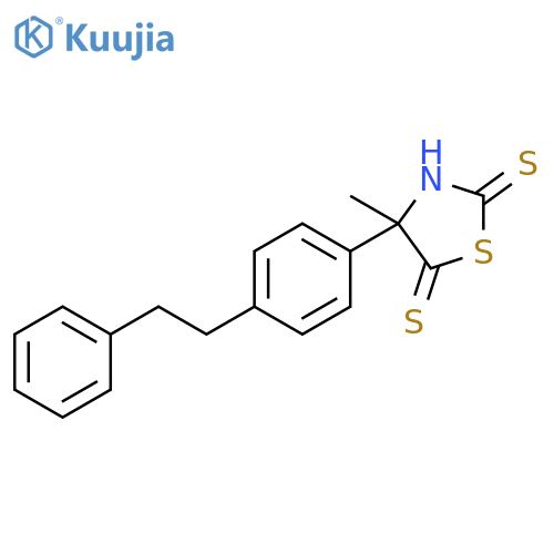 2,5-Thiazolidinedithione, 4-methyl-4-[4-(2-phenylethyl)phenyl]- structure