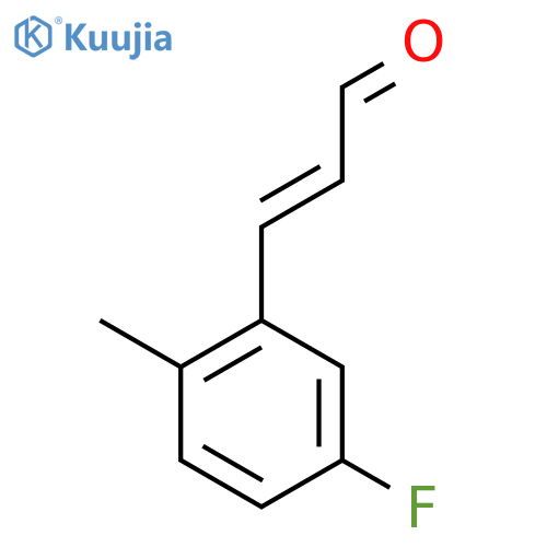3-(5-fluoro-2-methylphenyl)prop-2-enal structure