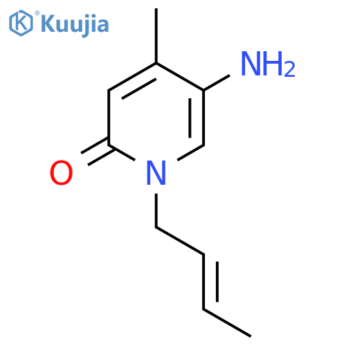 5-amino-1-(but-2-en-1-yl)-4-methyl-1,2-dihydropyridin-2-one structure