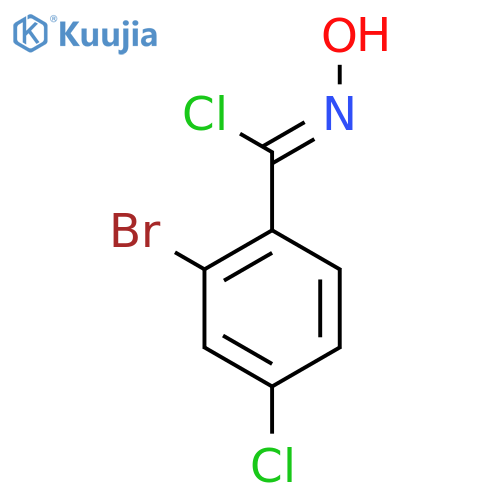 2-bromo-4-chloro-N-hydroxybenzene-1-carbonimidoyl chloride structure