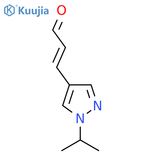 3-1-(propan-2-yl)-1H-pyrazol-4-ylprop-2-enal structure