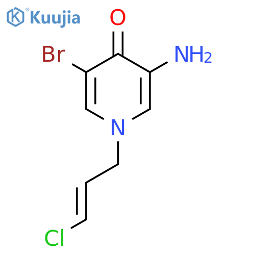 3-Amino-5-bromo-1-(3-chloroprop-2-en-1-yl)-1,4-dihydropyridin-4-one structure