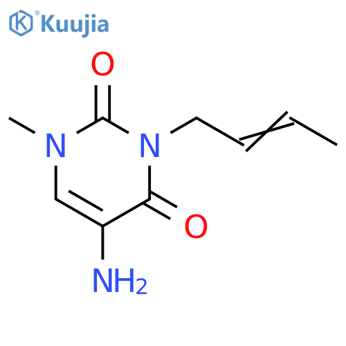 5-amino-3-(but-2-en-1-yl)-1-methyl-1,2,3,4-tetrahydropyrimidine-2,4-dione structure